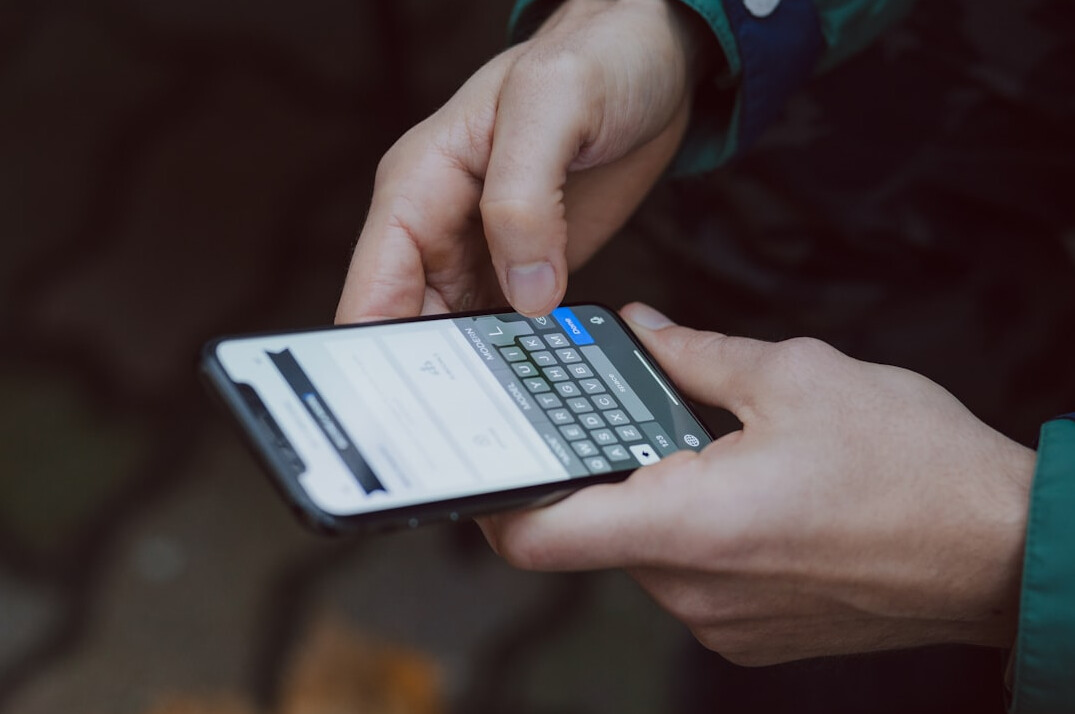 person using insurance app